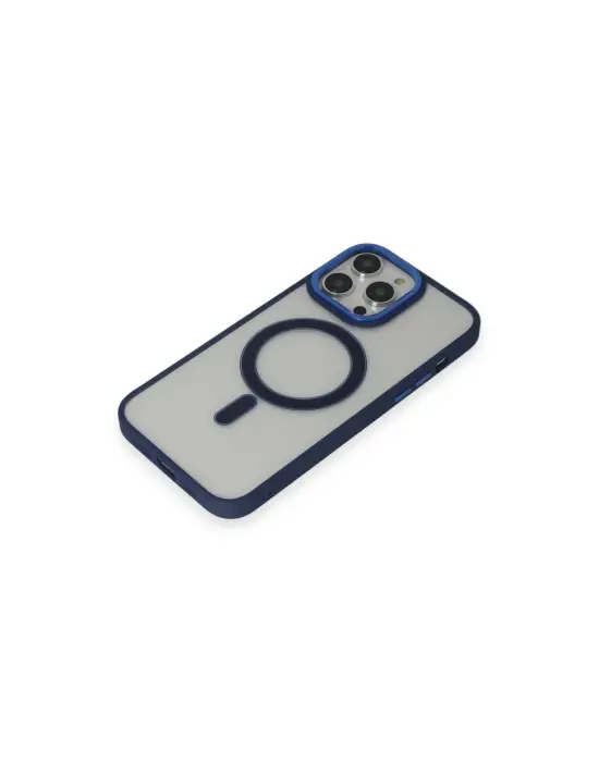 Apple İphone 15 Pro Max Kılıf Room Magneticsafe Silikon - Lacivert