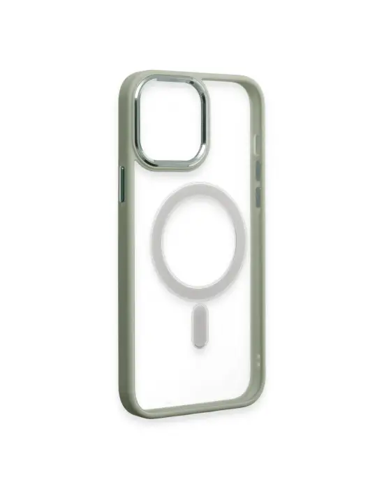 Apple İphone 15 Pro Max Kılıf Room Magneticsafe Silikon - Su Yeşili
