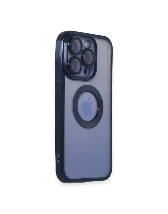 Apple İphone 15 Pro Max Kılıf Slot Silikon - Lacivert