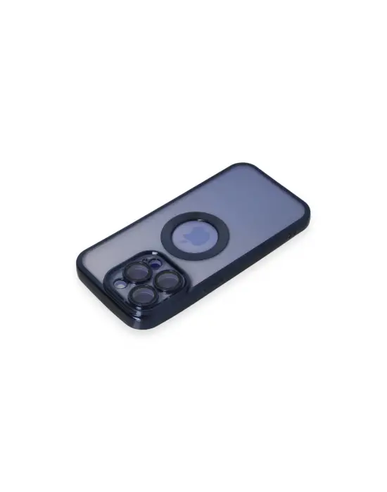 Apple İphone 15 Pro Max Kılıf Slot Silikon - Lacivert