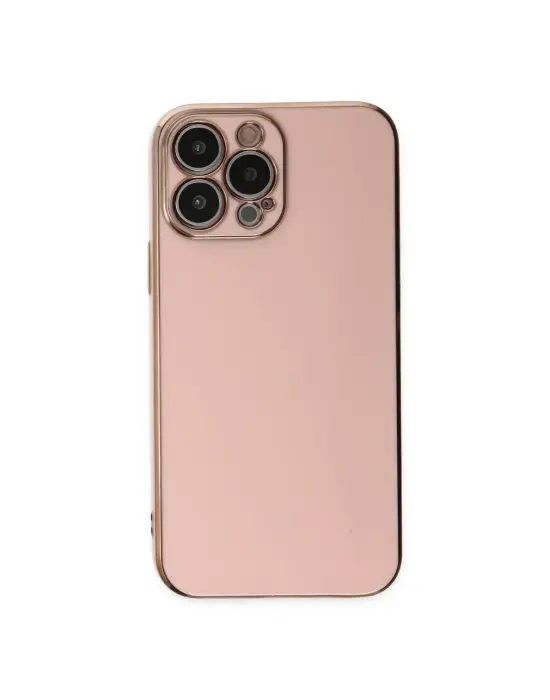 Apple İphone 15 Pro Max Kılıf Volet Silikon - Pembe