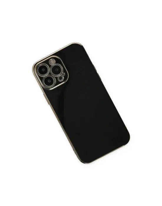 Apple İphone 15 Pro Max Kılıf Volet Silikon - Siyah