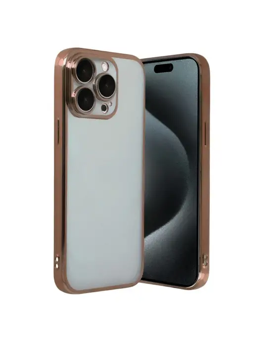 Apple İphone 15 Pro Max Razer Lensli Silikon - Çöl Titanyum