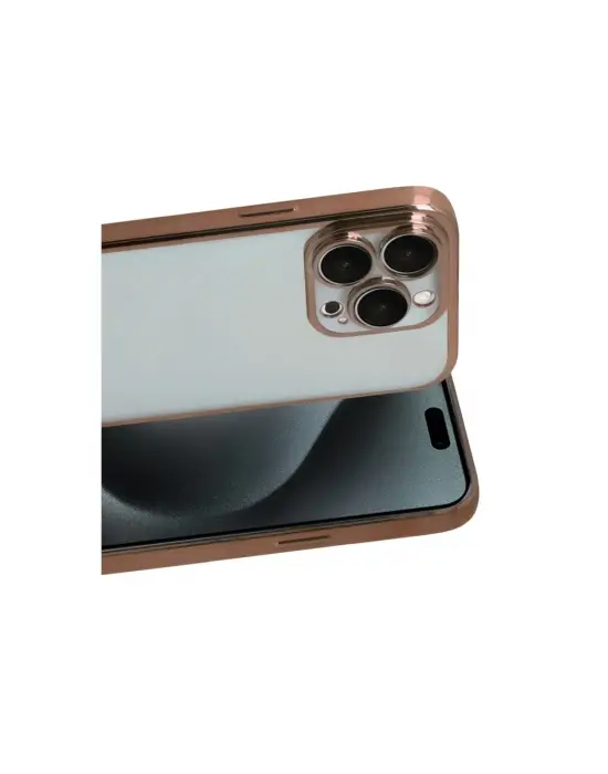 Apple İphone 15 Pro Max Razer Lensli Silikon - Çöl Titanyum