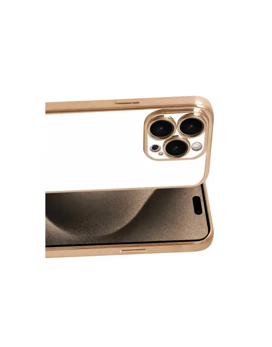 Apple İphone 15 Pro Max Razer Lensli Silikon - Gold