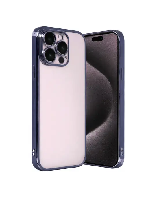 Apple İphone 15 Pro Max Razer Lensli Silikon - Lacivert