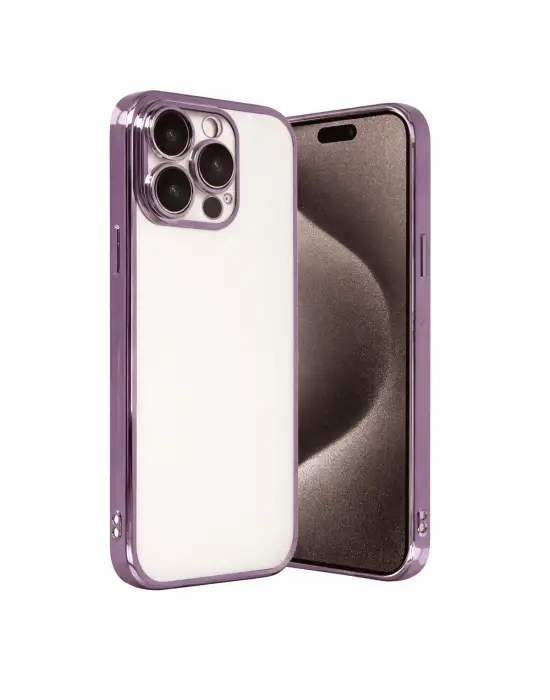 Apple İphone 15 Pro Max Razer Lensli Silikon - Mor