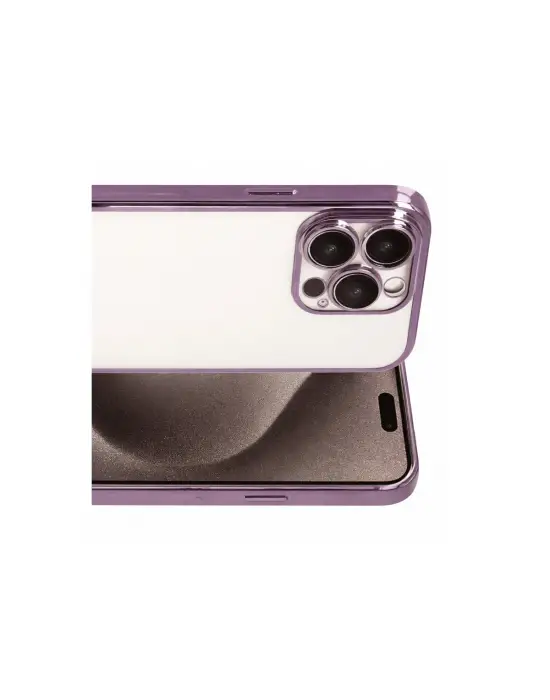 Apple İphone 15 Pro Max Razer Lensli Silikon - Mor