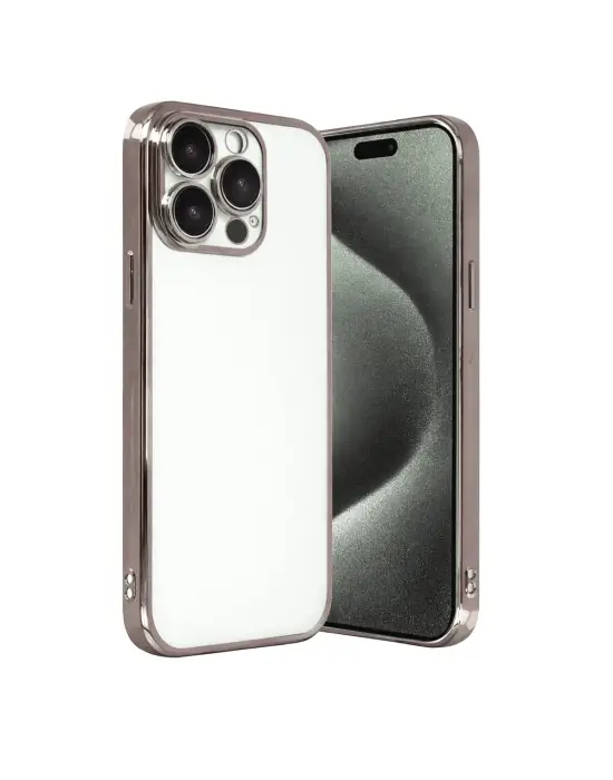 Apple İphone 15 Pro Max Razer Lensli Silikon - Titan Gri
