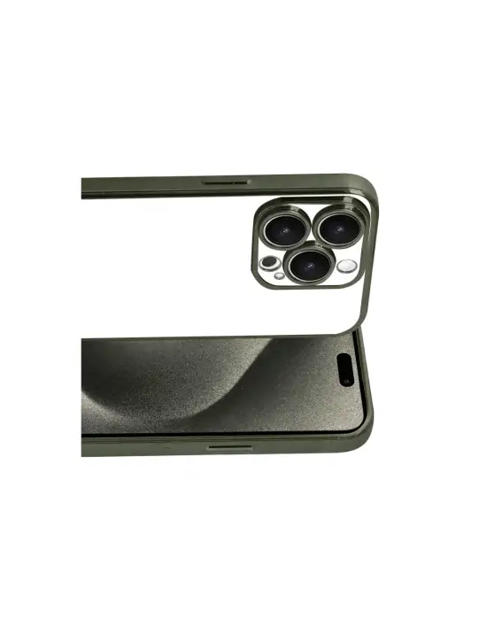 Apple İphone 15 Pro Max Razer Lensli Silikon - Yeşil