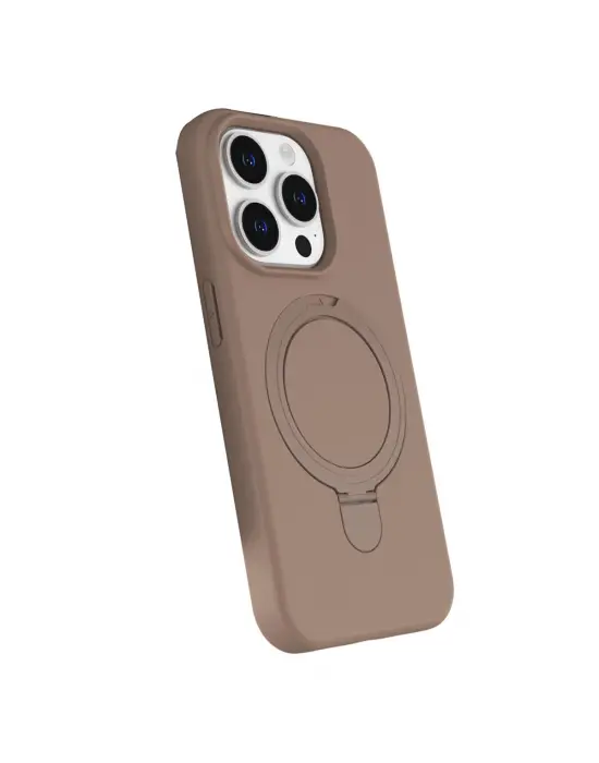 Apple İphone 15 Pro Max Regal Magsafe Standlı Kapak - Çöl Titanyum
