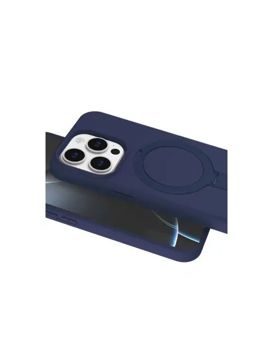 Apple İphone 15 Pro Max Regal Magsafe Standlı Kapak - Lacivert