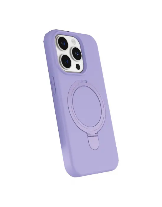 Apple İphone 15 Pro Max Regal Magsafe Standlı Kapak - Lila