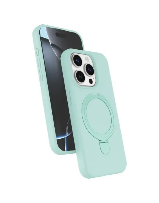 Apple İphone 15 Pro Max Regal Magsafe Standlı Kapak - Su Yeşili