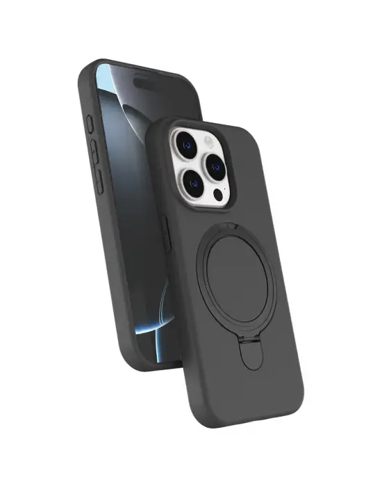 Apple İphone 15 Pro Max Regal Magsafe Standlı Kapak - Titan Gri