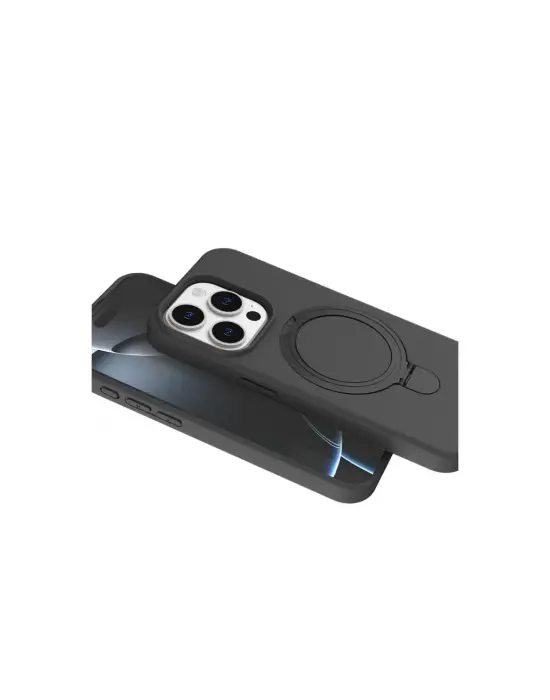 Apple İphone 15 Pro Max Regal Magsafe Standlı Kapak - Titan Gri