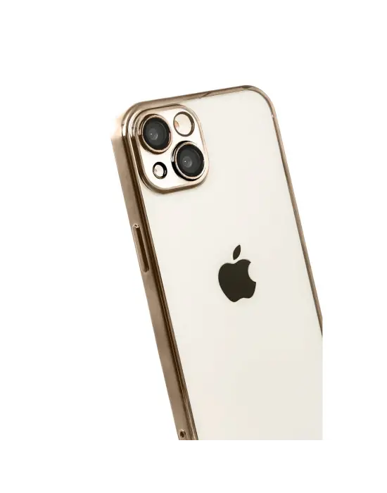 Apple İphone 15 Razer Lensli Silikon - Çöl Titanyum