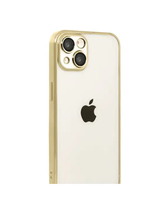Apple İphone 15 Razer Lensli Silikon - Gold