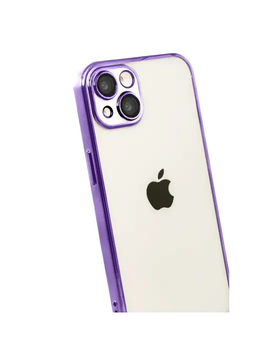Apple İphone 15 Razer Lensli Silikon - Mor