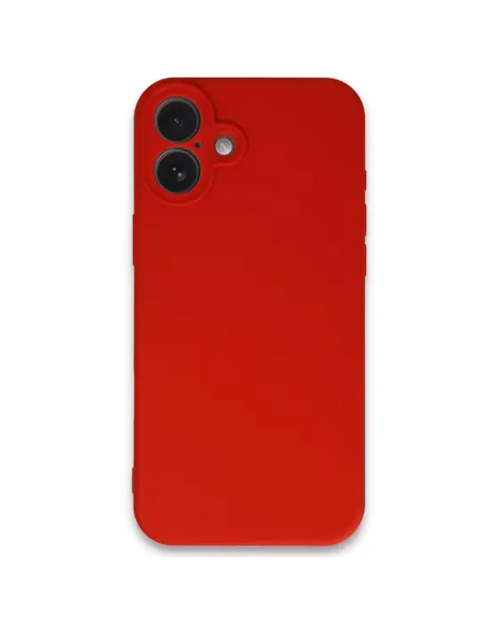 Apple İphone 16 Kılıf First Silikon - Kırmızı