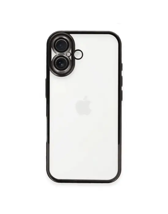 Apple İphone 16 Kılıf Razer Lensli Silikon - Siyah