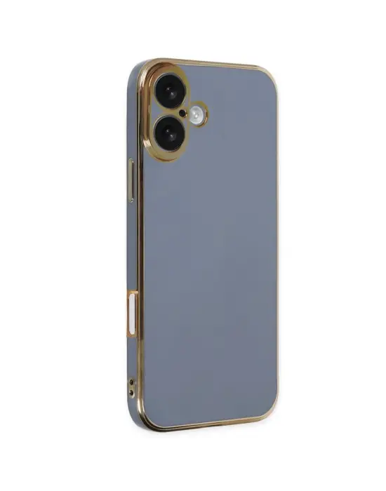 Apple İphone 16 Kılıf Volet Silikon - Mavi