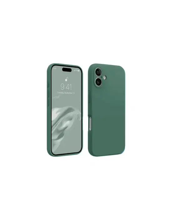 Apple İphone 16 Plus Kılıf First Silikon - Koyu Yeşil