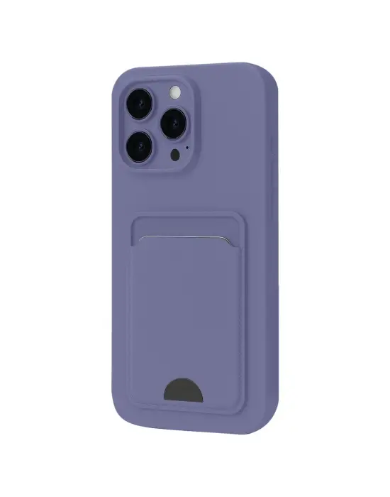 Apple İphone 16 Plus Kılıf Kelvin Kartvizitli Silikon - Lila