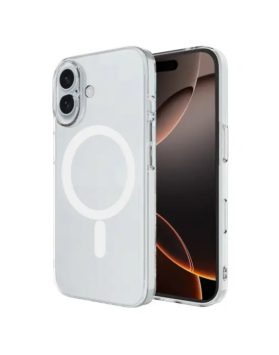 Apple İphone 16 Plus Kılıf Magneticsafe Şeffaf Silikon - Şeffaf