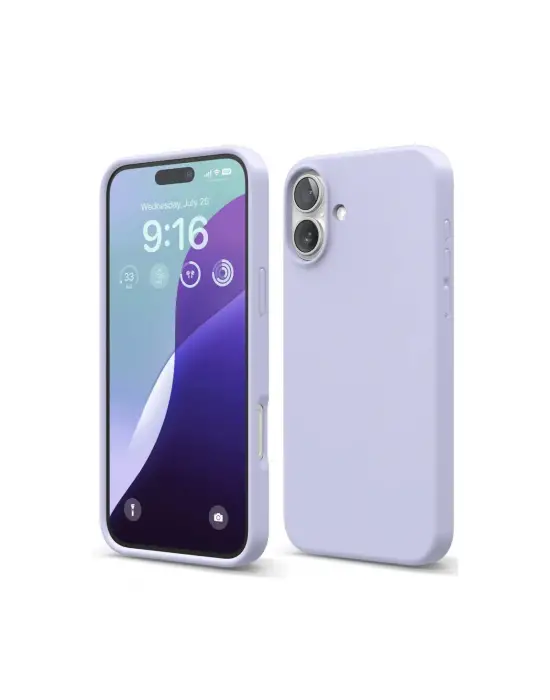 Apple İphone 16 Plus Kılıf Nano İçi Kadife Silikon - Lila