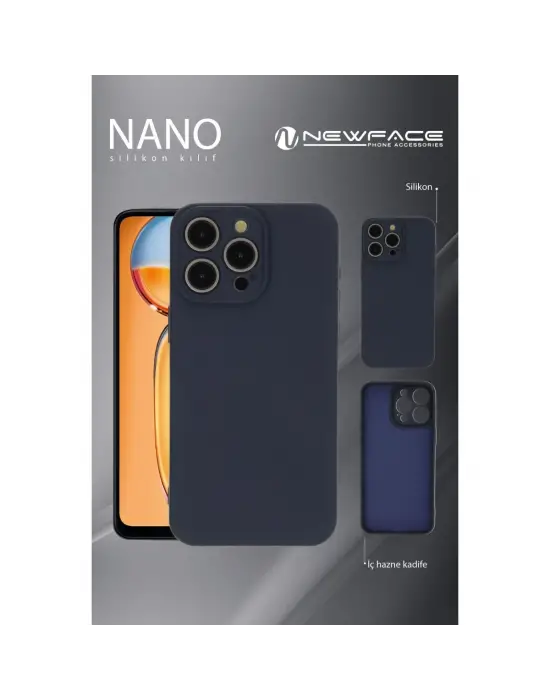 Apple İphone 16 Plus Kılıf Nano İçi Kadife Silikon - Mavi