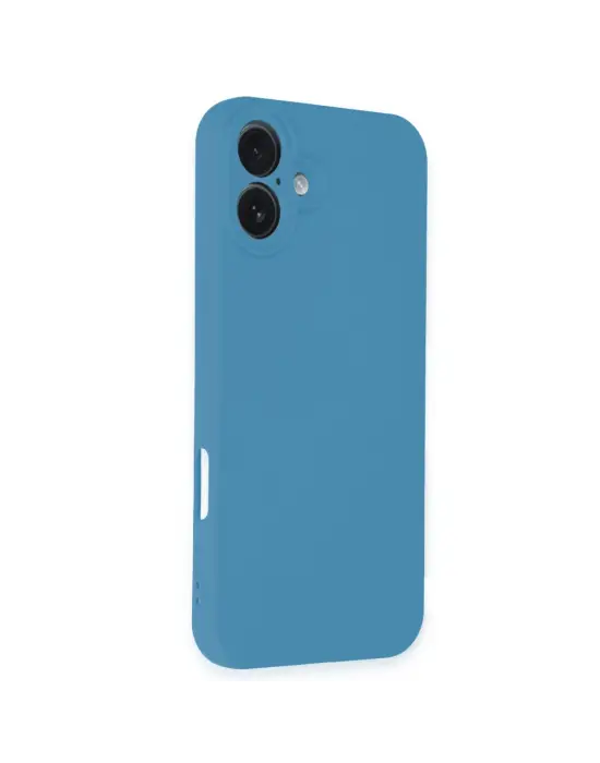 Apple İphone 16 Plus Kılıf Nano İçi Kadife Silikon - Mavi