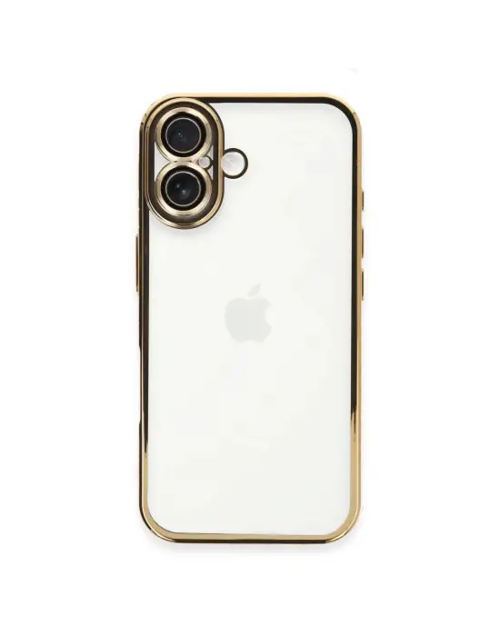 Apple İphone 16 Plus Kılıf Razer Lensli Silikon - Gold