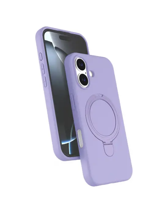 Apple İphone 16 Plus Regal Magsafe Standlı Kapak - Lila