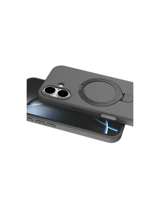 Apple İphone 16 Plus Regal Magsafe Standlı Kapak - Titan Gri