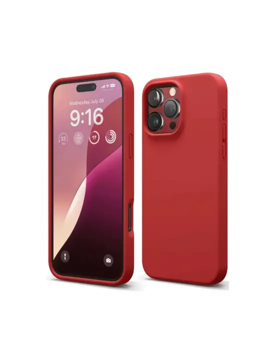 Apple İphone 16 Pro Kılıf First Silikon - Kırmızı