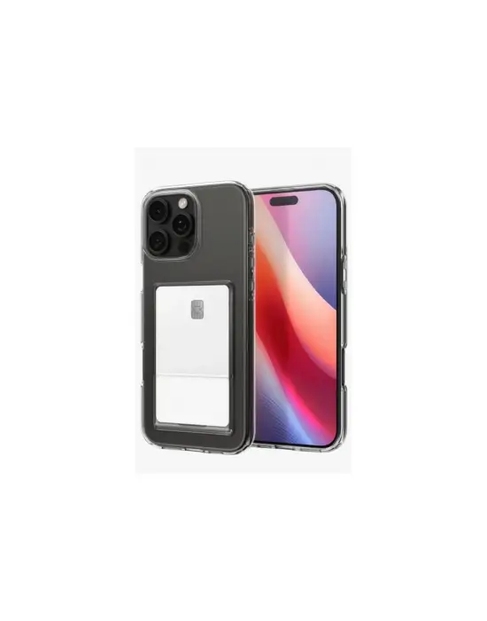 Apple İphone 16 Pro Kılıf Kart Şeffaf Silikon - Şeffaf