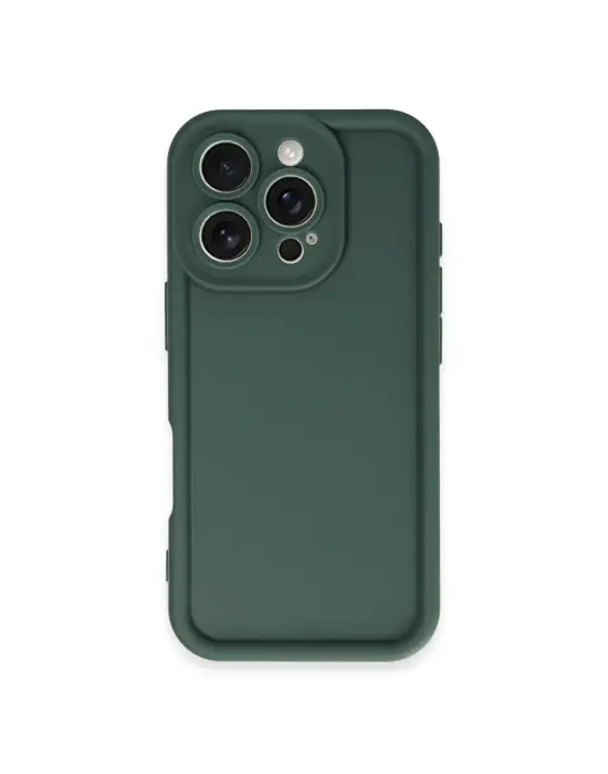 Apple İphone 16 Pro Kılıf Viera Silikon - Koyu Yeşil