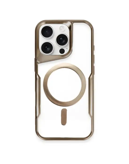 Apple İphone 16 Pro Max Kılıf Boyi Magsafe Silikon Kapak - Kahverengi