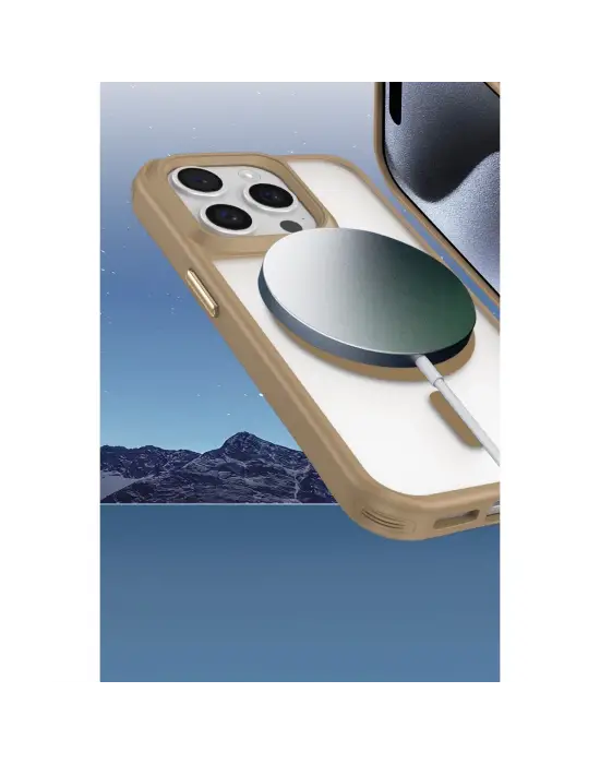 Apple İphone 16 Pro Max Kılıf Enka Magsafe Silikon Kılıf - Şeffaf