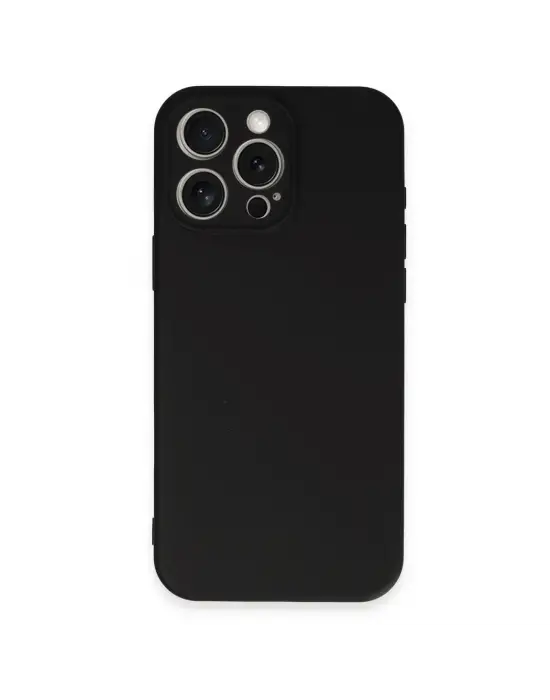 Apple İphone 16 Pro Max Kılıf Nano İçi Kadife Silikon - Siyah