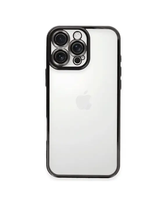 Apple İphone 16 Pro Max Kılıf Razer Lensli Silikon - Siyah