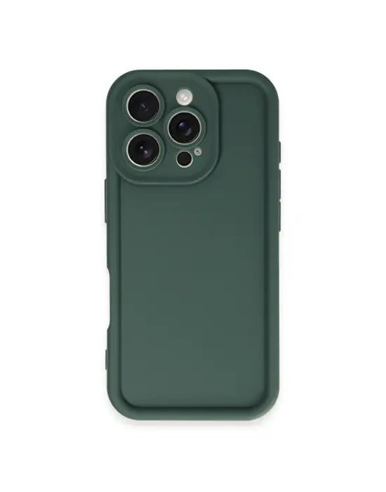 Apple İphone 16 Pro Max Kılıf Viera Silikon - Koyu Yeşil