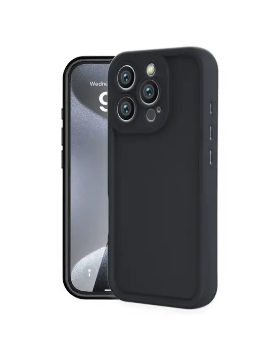 Apple İphone 16 Pro Max Kılıf Viera Silikon - Siyah