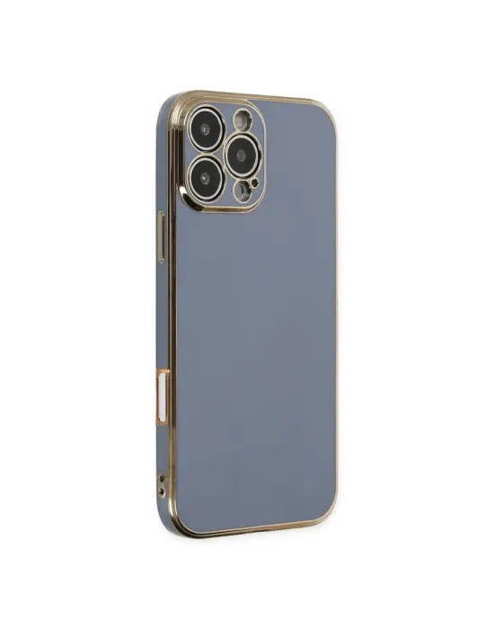 Apple İphone 16 Pro Max Kılıf Volet Silikon - Mavi