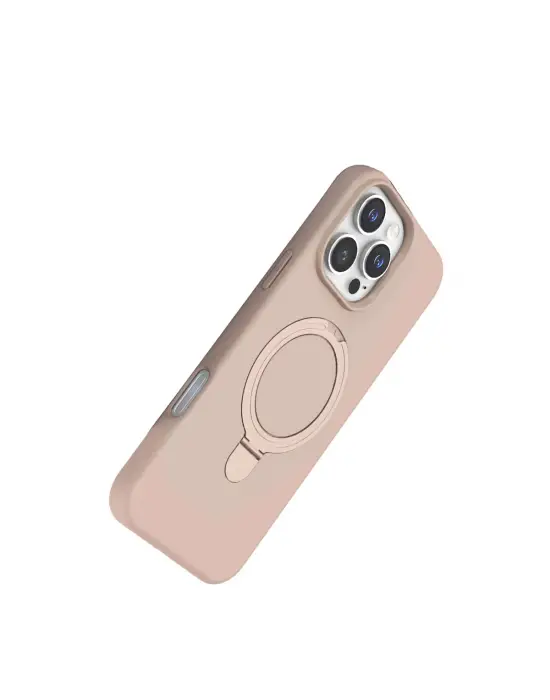 Apple İphone 16 Pro Max Regal Magsafe Standlı Kapak - Çöl Titanyum