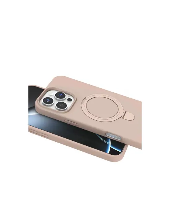 Apple İphone 16 Pro Max Regal Magsafe Standlı Kapak - Çöl Titanyum