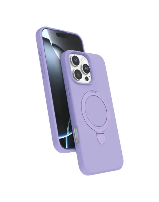 Apple İphone 16 Pro Regal Magsafe Standlı Kapak - Lila