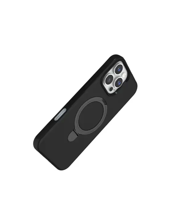 Apple İphone 16 Pro Regal Magsafe Standlı Kapak - Siyah