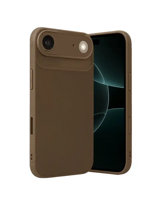 Apple İphone 17 Air Auto Focus Karbon Kapak - Kahverengi